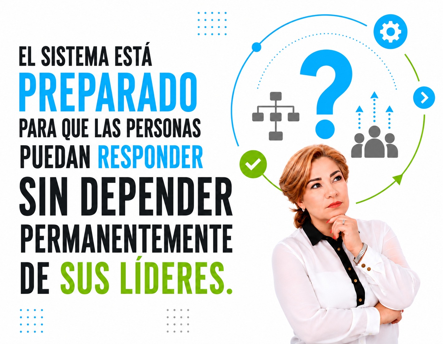 ¿El sistema está preparado para que las personas puedan responder sin depender permanentemente de sus líderes?